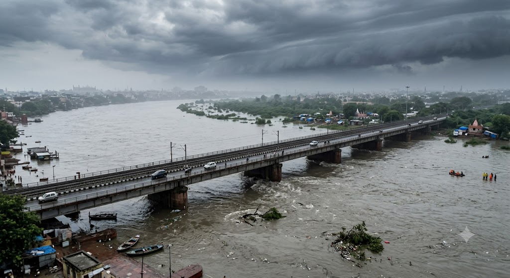 Yamuna Water Level: दिल्ली में यमुना खतरे के निशान के पार, हथिनीकुंड बैराज से पानी छोड़े जाने के बाद निचले इलाकों में बाढ़ का खतरा