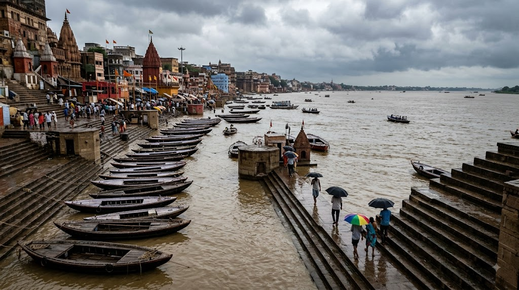 Varanasi Ganga Water Level Rise: काशी में गंगा का विकराल रूप, 84 घाटों का संपर्क टूटा